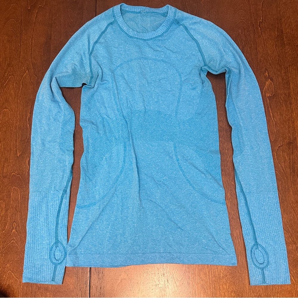 lululemon athletica Blue Long Sleeve Top - Run Swiftly Tech Top
